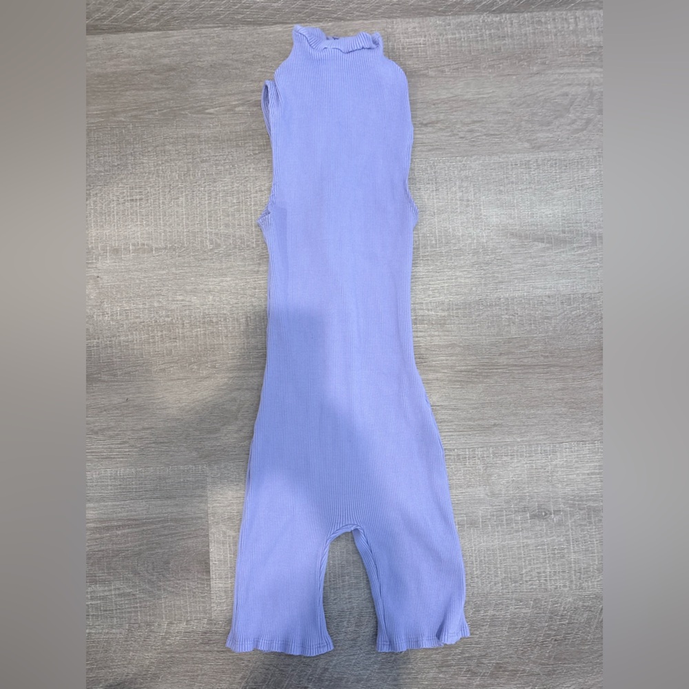 Fashion Nova Lavender Ribbed Sleeveless Jumpsuit
